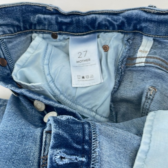 MOTHER The Stunner Ankle Fray Classic Blue Women's Jeans in Whiplash Size 27 - Picture 13 of 17